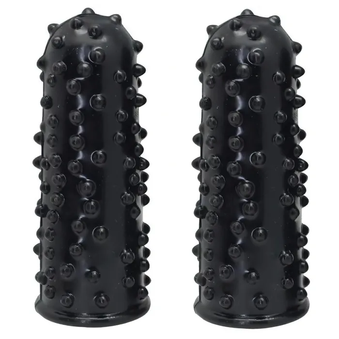 Toyz4lovers Anal Set di 2 ditali con rilievi stimolanti Nero