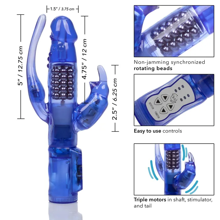 Delight Triple Orgasm Rabbit Style Vibrator | CalExotics Vibrators