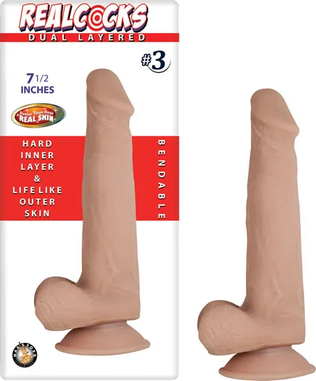 Dildos | Nasstoys Real Cocks Dual Layered #3 7 1/2 Dildos | Nasstoys Real Cocks Dual Layered #3 7 1/2