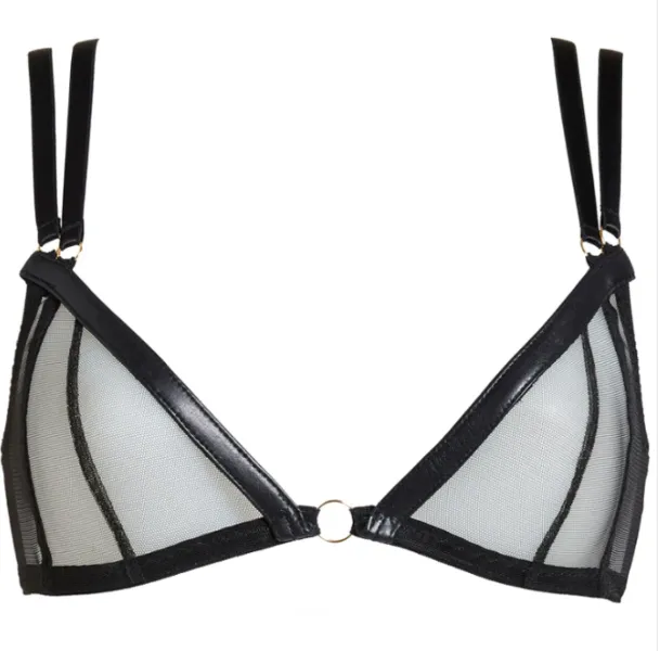 Je Joue EU Male Sex Toys | Nina See-Through Soft Cup Bra - No-wire & Leather Strap