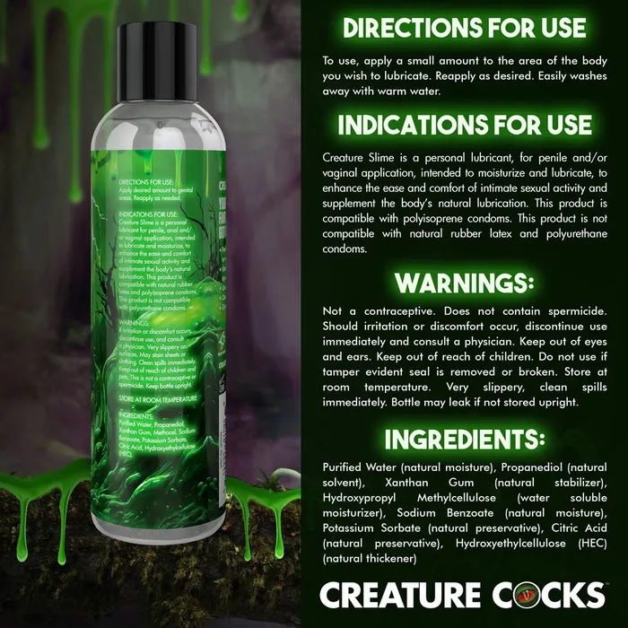 XR Brands Creature Cocks Water-Based Lubricant - 236 ml - Water Based Lubricant - 236 ml Pump Bottle | Sexual Health & Wellbeing