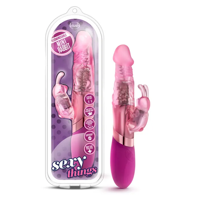 Blush Novelties Vibrators Sexy Things Rechargeable Mini Rabbit Pink