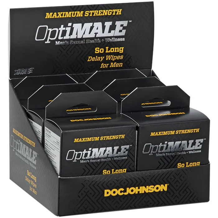 Male Sex Toys Optimale So Long Delay Wipes for Men 6 Pack Display Doc Johnson Male Sex Toys Optimale So Long Delay Wipes for Men 6 Pack Display Doc Johnson