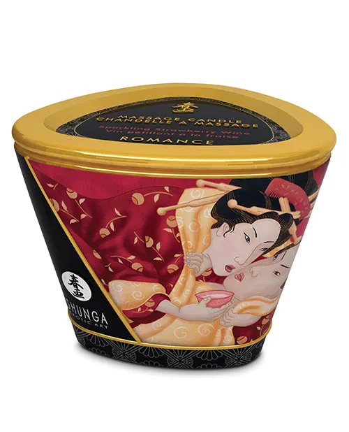 Shunga Massage Candle Romance 57 oz Strawberry Wine Shunga Couples