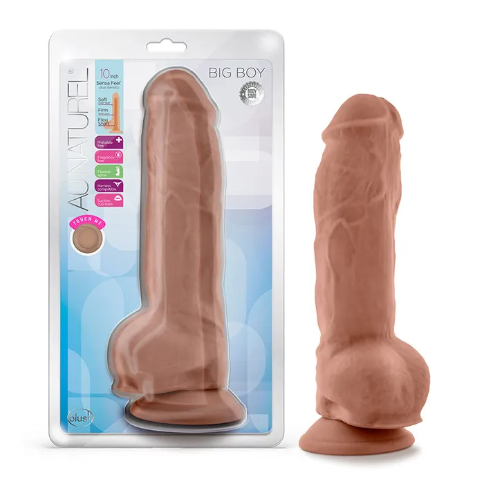 Blush Novelties Dildos Au Naturel Big Boy 10 Dildo Mocha 