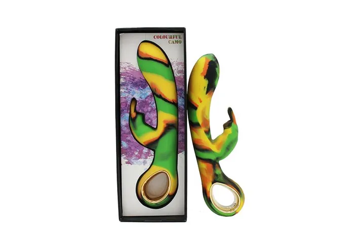 Female Sex Toys Colourful Camo Dini Vibrator Green Heating