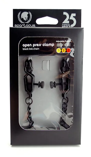 Vibrators Spartacus Open Wide Blackline Clamp W Link Chain