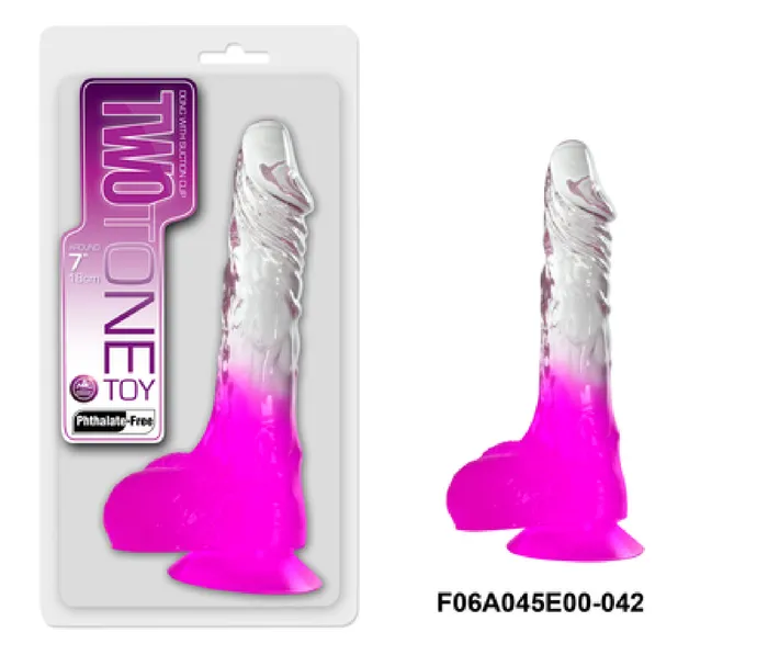 Anal Nanma Two Tone 7 Inch Ballsy Suction Base Dildo Sex Toy Adult Orgasm