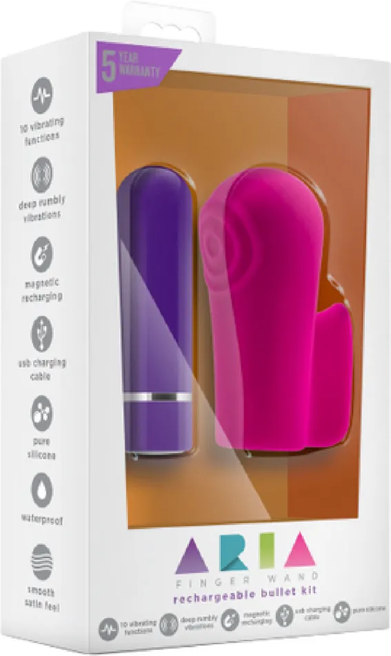 Blush Novelties Vibrators Aria Finger Wand Rechargeable Bullet Kit Multi Function Vibrator Pleasure Sex Toy Fuchsia Pink Blush Novelties Vibrators Aria Finger Wand Rechargeable Bullet Kit Multi Function Vibrator Pleasure Sex Toy Fuchsia Pink