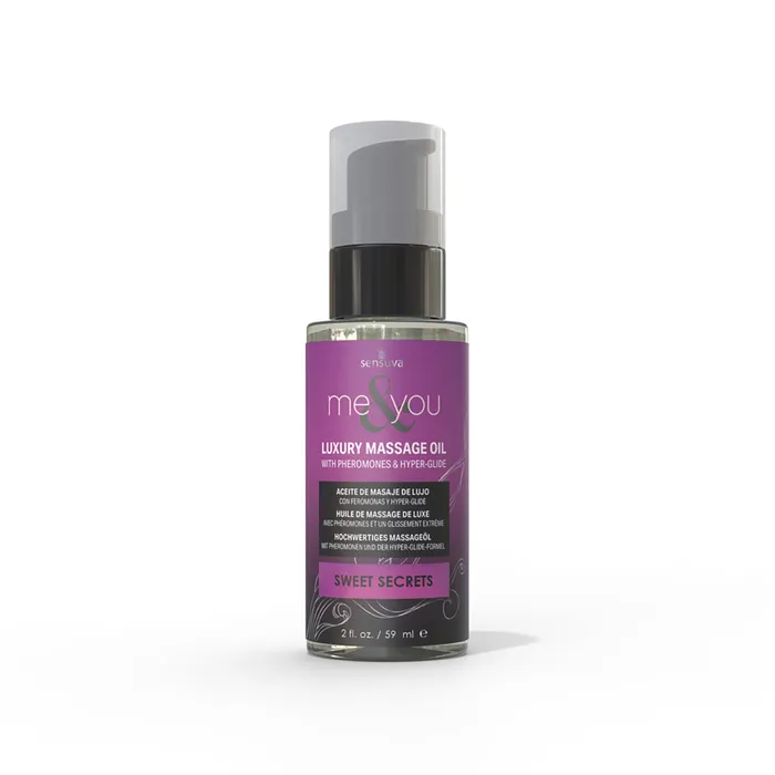 Sensuva Couples Sensuva Me You PheromoneInfused Luxury Massage Oil Sweet Secrets 2 oz