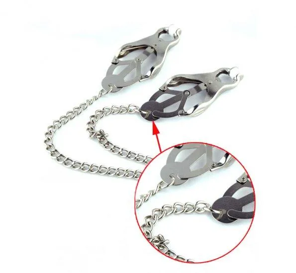 soniker Couples Butterfly Style Breast Vaginal Nipple Clamps with Chain Clip BDSM Bondage soniker Couples Butterfly Style Breast Vaginal Nipple Clamps with Chain Clip BDSM Bondage