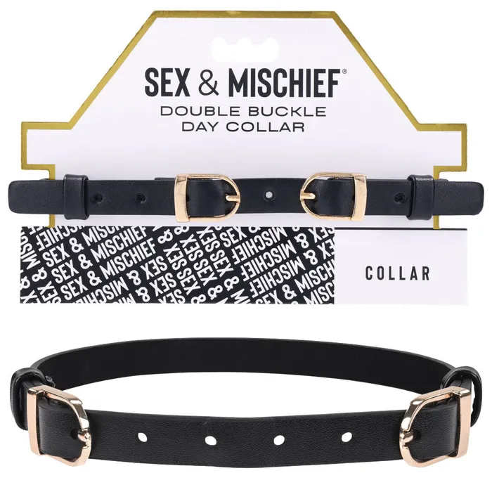 Sportsheets Couples Sex Mischief Double Buckle Day Collar Collar