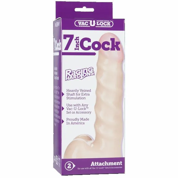 Dildos Raging Hard On 7in Cock Vac U Lock Doc Johnson Novelties
