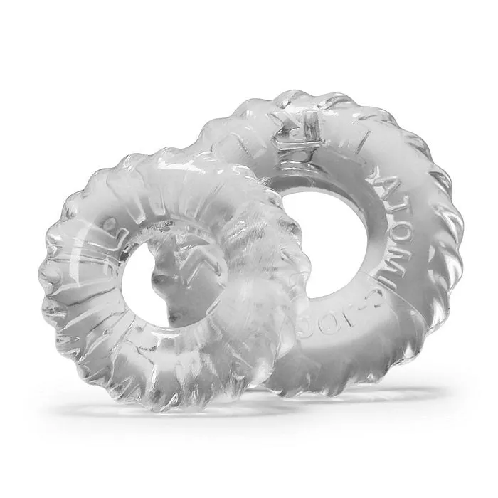 OXBALLS Anal Truckt 2 Piece Cockring Set Clear