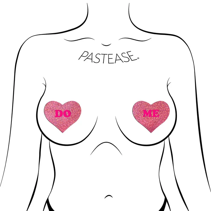 Pastease Do Me Hearts Pink Glitter Pastease Vibrators