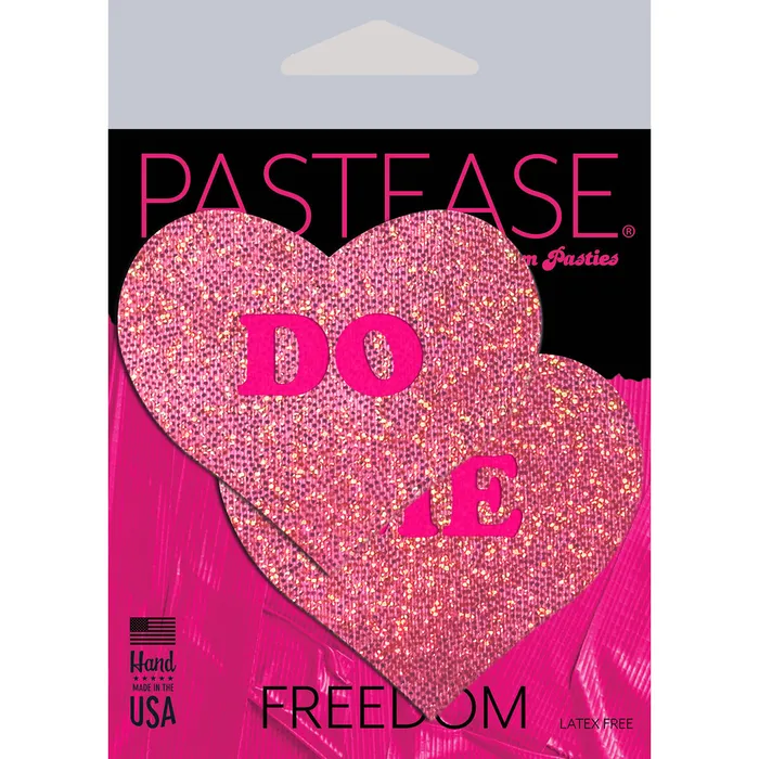 Pastease Do Me Hearts Pink Glitter Pastease Vibrators