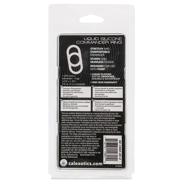 Alpha Liquid Silicone Commander Ring Natural CAL EXOTICS Male Sex Toys