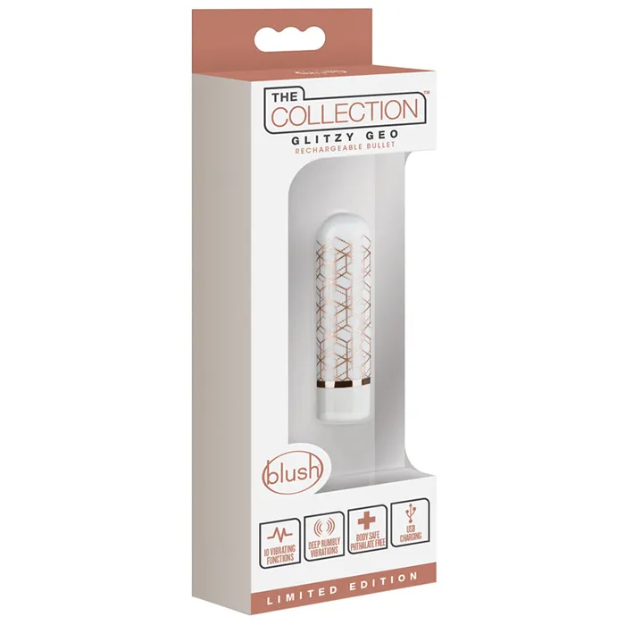 Blush Female Sex Toys The Collection Glitzy Geo Rechargeable BulletRose Gold Blush Female Sex Toys The Collection Glitzy Geo Rechargeable BulletRose Gold