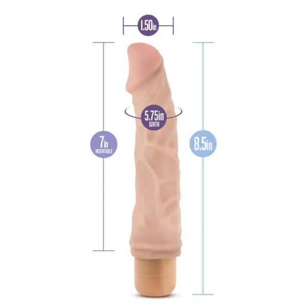 Blush Novelties Dildos Dr Skin CockVibe 6 Beige