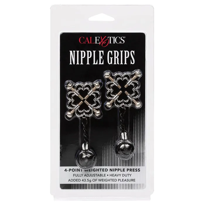 CAL EXOTICS Female Sex Toys Nipple Grips 4Point Weighted Nipple Press