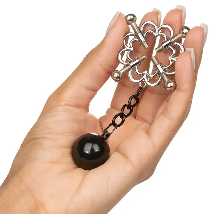 CAL EXOTICS Female Sex Toys Nipple Grips 4Point Weighted Nipple Press