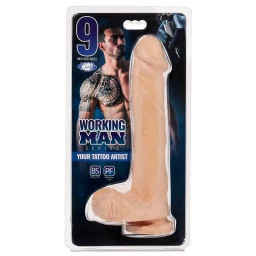 Cloud 9 Novelties Dildos Cloud 9 Working Man 9 inches Light Skin Tone Beige Dildo with Balls Your Tattoo Artist Cloud 9 Novelties Dildos Cloud 9 Working Man 9 inches Light Skin Tone Beige Dildo with Balls Your Tattoo Artist