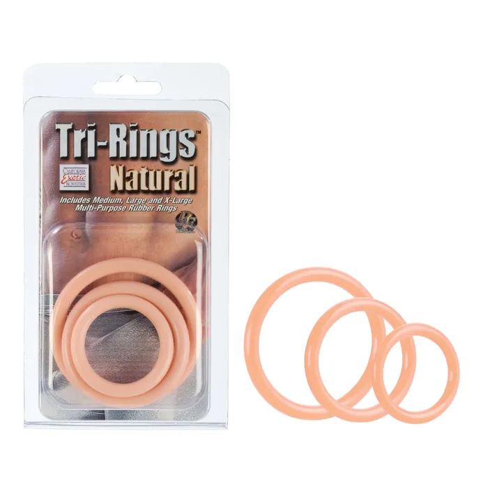 Couples TriRings Natural Set 3Piece Cock Ring Set for Enhanced Pleasure California Exotic Novelties
