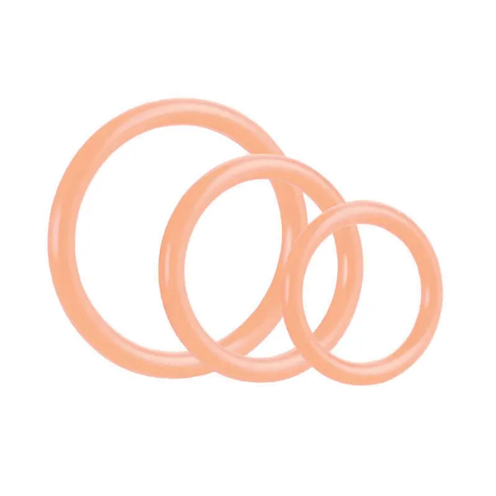 Couples TriRings Natural Set 3Piece Cock Ring Set for Enhanced Pleasure California Exotic Novelties