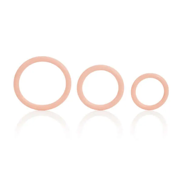 Couples TriRings Natural Set 3Piece Cock Ring Set for Enhanced Pleasure California Exotic Novelties