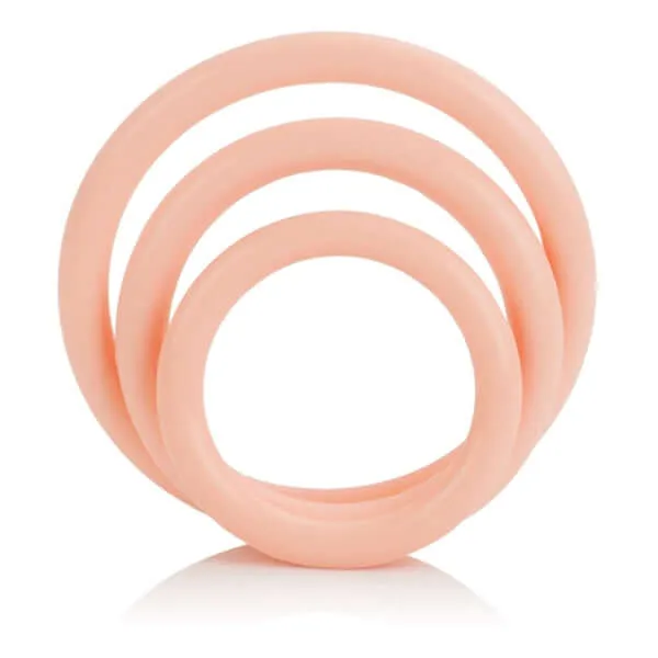 Couples TriRings Natural Set 3Piece Cock Ring Set for Enhanced Pleasure California Exotic Novelties