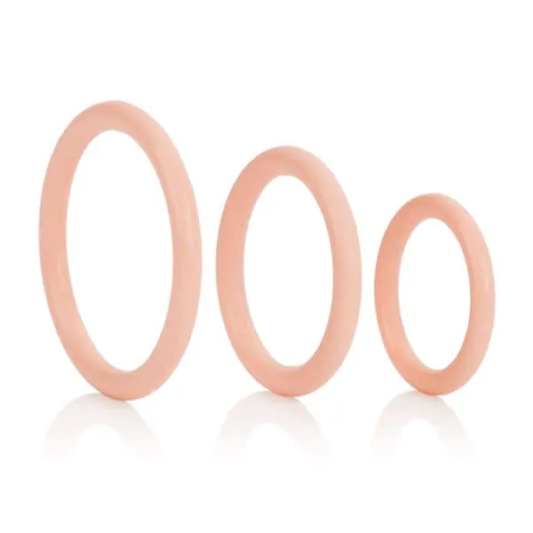 Couples TriRings Natural Set 3Piece Cock Ring Set for Enhanced Pleasure California Exotic Novelties