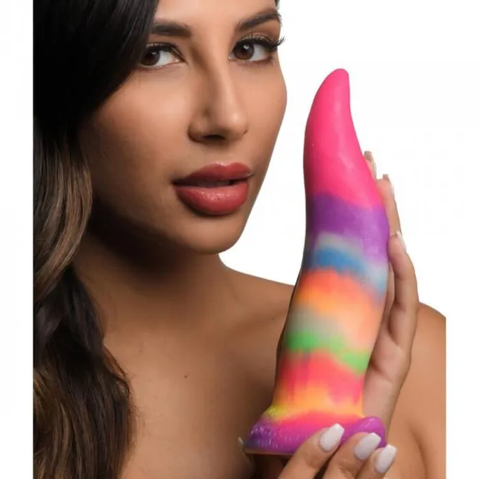 Creature Cocks Unicorn Kiss Glow In The Dark Tongue Silicone Dildo XR Brands Dildos Creature Cocks Unicorn Kiss Glow In The Dark Tongue Silicone Dildo XR Brands Dildos