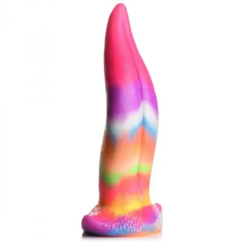 Creature Cocks Unicorn Kiss Glow In The Dark Tongue Silicone Dildo XR Brands Dildos