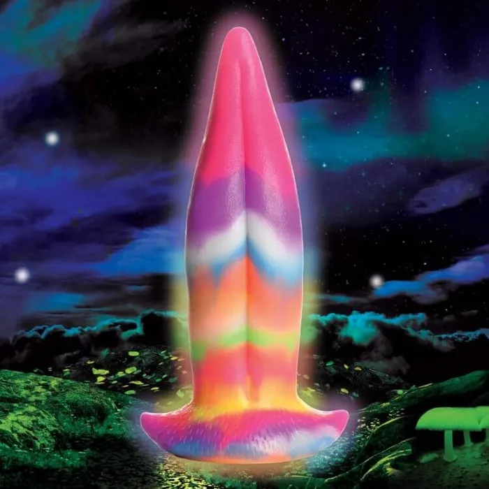 Creature Cocks Unicorn Kiss Glow In The Dark Tongue Silicone Dildo XR Brands Dildos