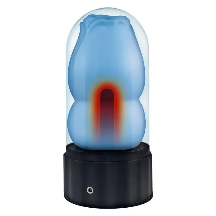 Delite Heated Rose Masturbator Blue Realistic Intense Handheld Stroker Nasstoys Male Sex Toys