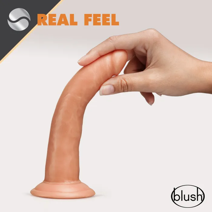 Dr Skin Glide By Blush Realistic Mocha 75Inch Long SelfLubricating Dildo With Suction Cup Base Blush Dildos