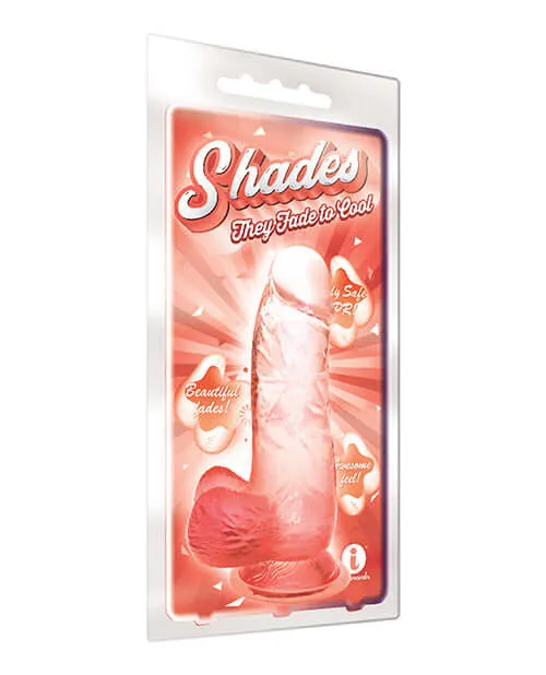 Icon Brands Dildos Shades 6 inches Jelly Gradient Dong Coral
