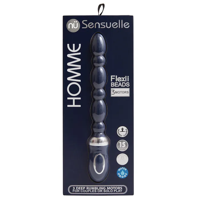 NOVEL CREATIONS Sensuelle Homme Flexii BeadsNavy Blue Vibrators