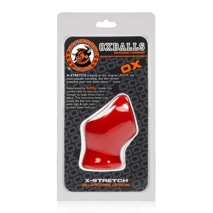 OXBALLS Vibrators Oxballs XStretch Sling Red Flex TPR Cock and Ball Sling for Enhanced Stretch OXBALLS Vibrators Oxballs XStretch Sling Red Flex TPR Cock and Ball Sling for Enhanced Stretch