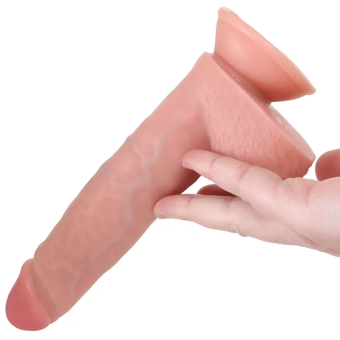 Shots Toys Dildos RealRock 7 Inch Vibrating Dildo in Light