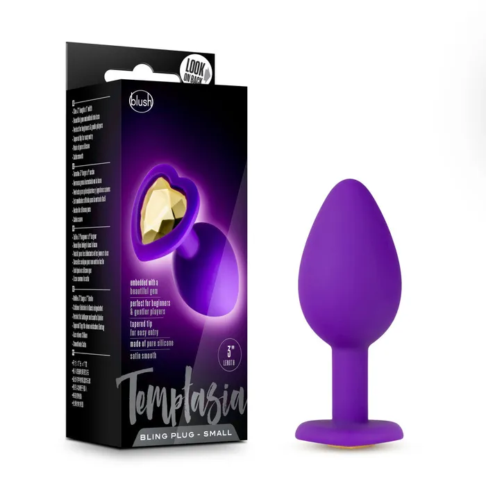 Temptasia By Blush Bling Purple 3Inch Anal Plug Blush Anal