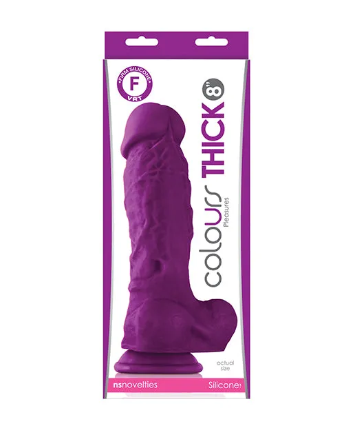 Dildos NS Novelties Colours Pleasures Thick 8 Dildo Purple Dildos NS Novelties Colours Pleasures Thick 8 Dildo Purple