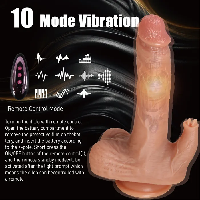 Dildos YIQU 5in1 DoubleHeaded Tongue Licking Dildo YIQU