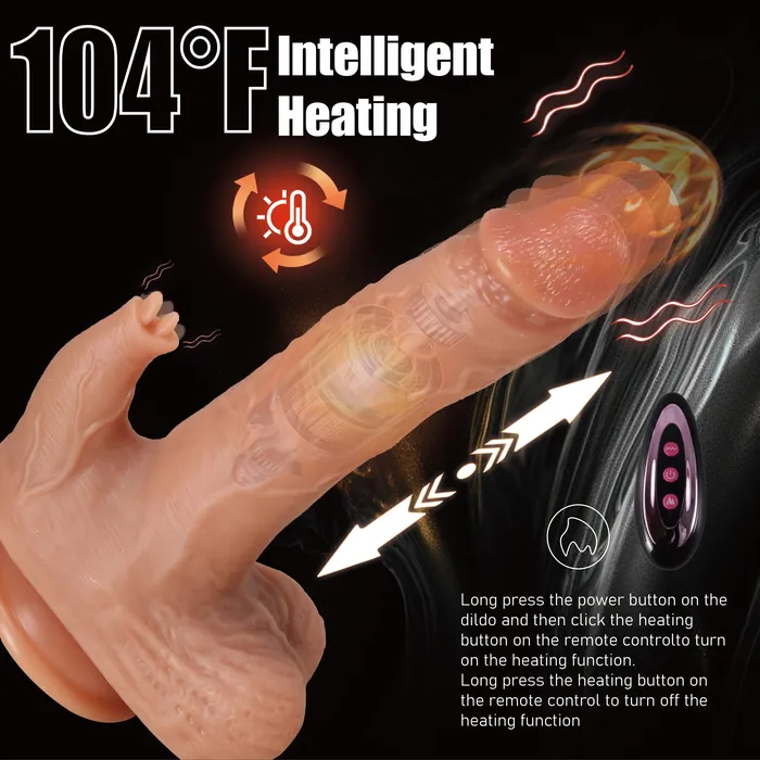 Dildos YIQU 5in1 DoubleHeaded Tongue Licking Dildo YIQU