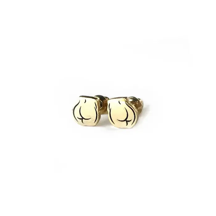 Female Sex Toys Boss Dotty Paper Co Lil Butt Stud Earrings in Gold