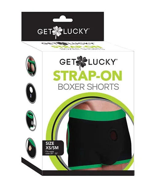 Female Sex Toys Get Lucky Get Lucky Strap On Boxers Blackgreen
