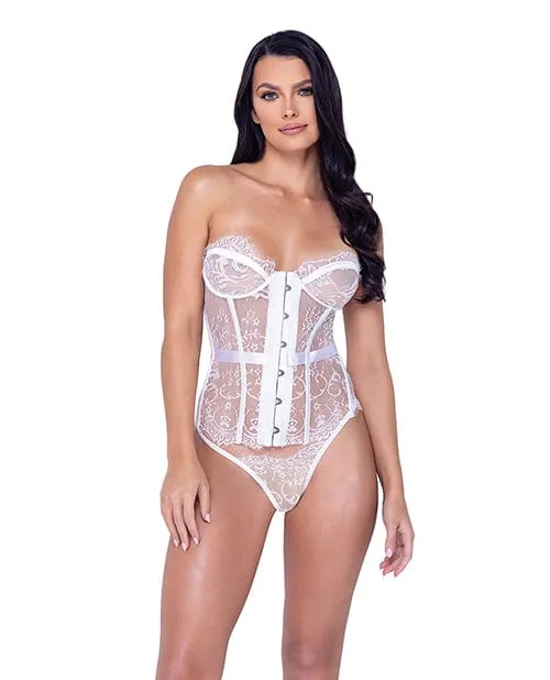 Female Sex Toys Roma Costume Fantasy Scalloped Eyelash Lace Bustier Thong Female Sex Toys Roma Costume Fantasy Scalloped Eyelash Lace Bustier Thong