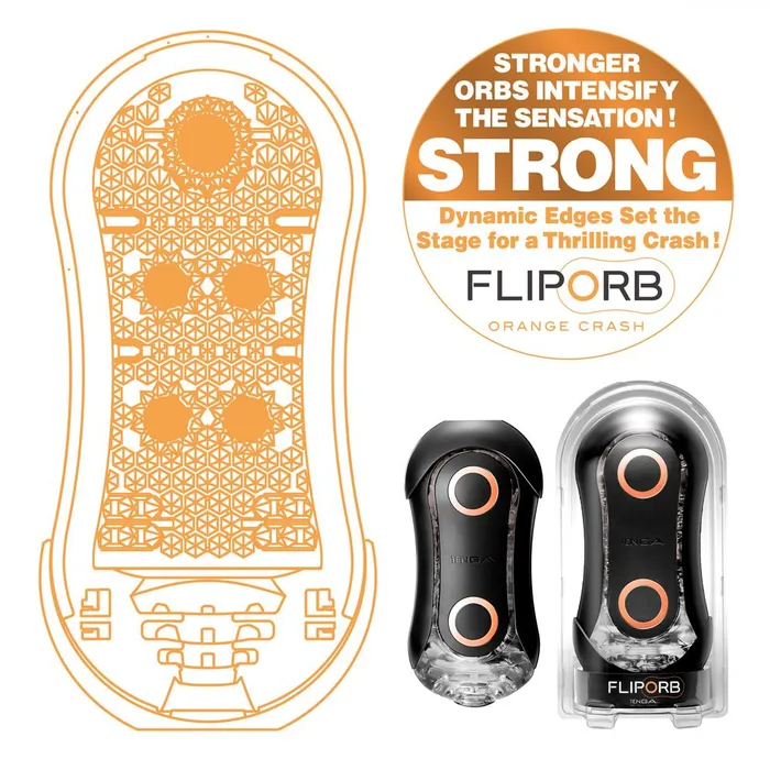 FLIP ORB Strong Orange Crash TENGA Vibrators