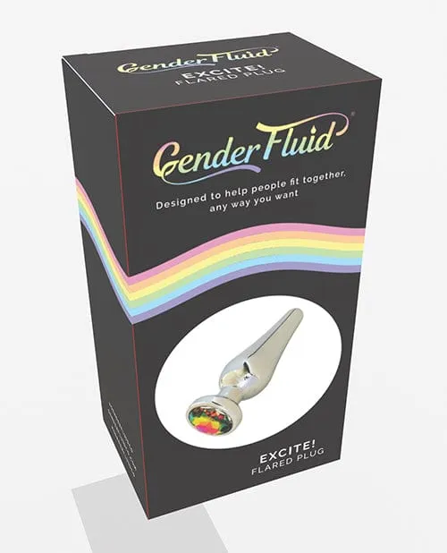 Gender Fluid Anal Gender Fluid Excite Flared Plug Silver
