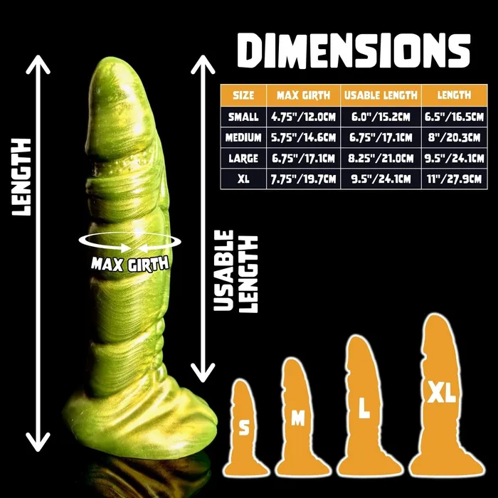 Kreature Adult Toys Dildos Kezax the Dark Wizard Solid Color